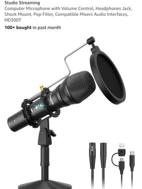 Studio Streaming USB Microphone with Pop Filter - Brand New In Box